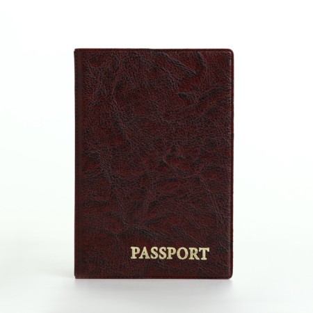 Passport cover, dark red color
