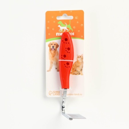 Comb "paws" curved, 10.5 x 15 cm, red-3