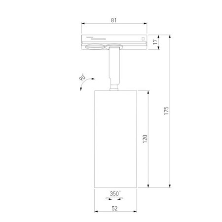 Elektrostandard track lamp, Diffe, 51x51x178 mm, 10W, LED, 845LM, 4200K, silver color-2