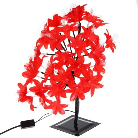 LED bush “Lilies red 30 cm, 32 LED, blinking, 220 V, glow of multi (RG/RB)-3