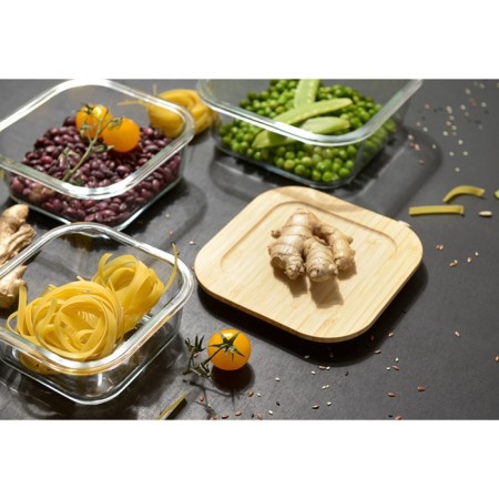 Smart Solutions baking and storage container, with a bamboo cover, 520 ml-6