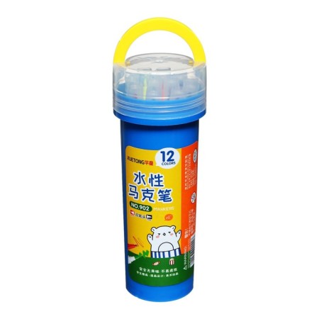 Flomasters 12 colors, soft brush in a tube-9