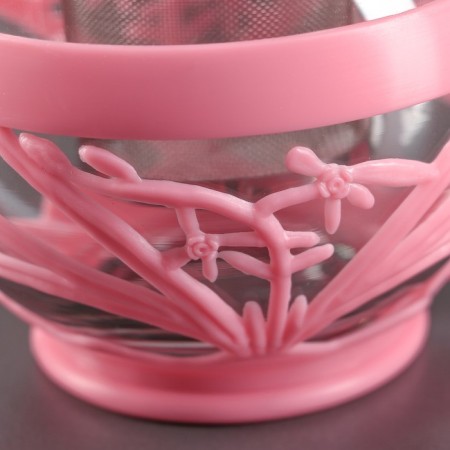 Glass teapot “Flora”, 700 ml, with metal sieve, color mix-4