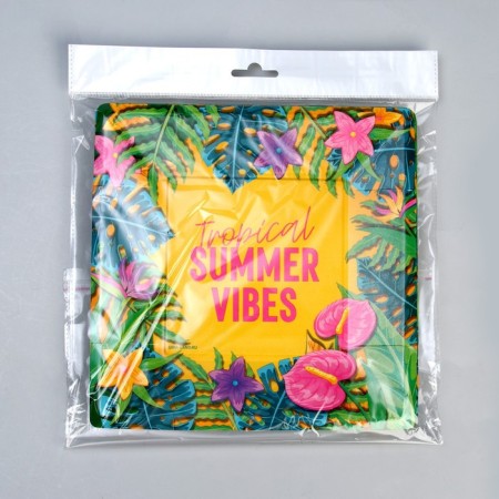 Disposable plate plate square "Tropics", 21 cm-2