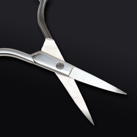 Manicure scissors "Premium", bent, wide, 9 cm, on the blist, silver color-11