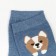 Women's socks "Corgi 3D", jeans color, size 36-40