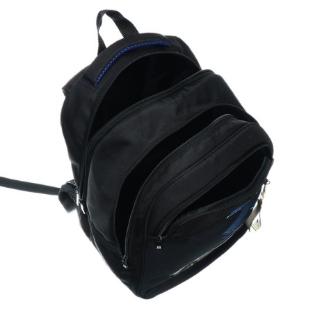 Youth backpack, 40 x 28 x 18 cm, ergonomic back, Stavia "machine", black-7