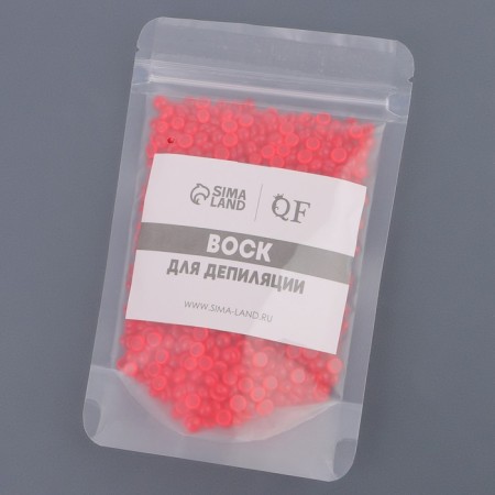 Wax for depilation, film, in granules, 100 g, red color-8