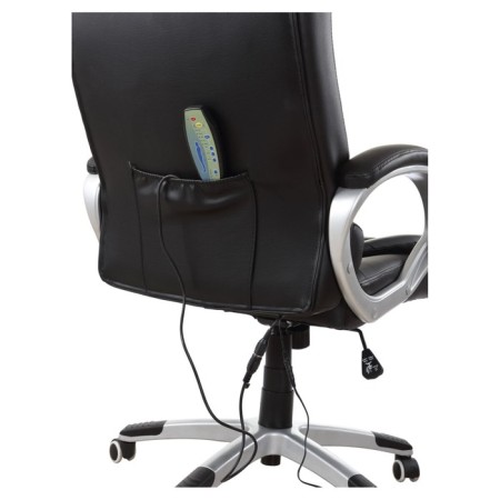 Armchair for the head of the Brabix Comfort MS-003, 6 massage modules, eco-leather, black-3