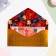 The envelope "Happy Anniversary!" Cutting, congregation, embossing, red flowers