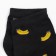 Women's socks "bananas", black color, size 23-25