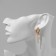 Earrings with the removable element "Transformer" circle, white color with gold
