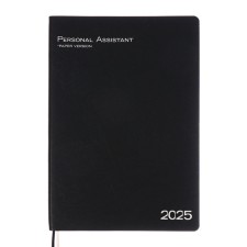 Dated 2025 diary, Escalada, A4, 120 sheets, soft cover, artificial leather, foil embossing, liesse, block 80 g/m2, black