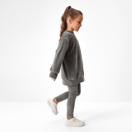 Kidsa (sweatshirt, leggings) KAFTAN PLUSHY R.30 (98-104), gray-2