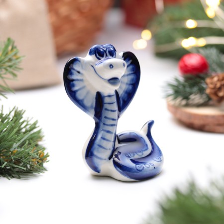 Souvenir "Vasilisa Snake", Gzhel, 8.5 cm