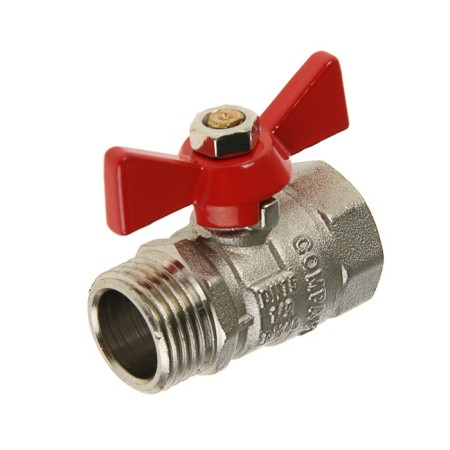 Ball ball Valtec compact, internal/outer thread 1/2 ", butterfly