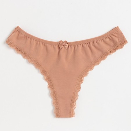 Panties women's thongs, beige color, size 46-48 (l)-9