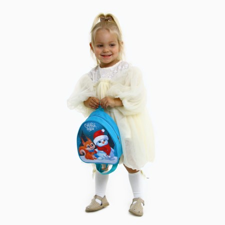 New Year's children's backpack "Happy New Year", a snowman and a fox-8