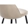 Metal frame stool Dodo metal/velor, black/beige 48x54x77 cm