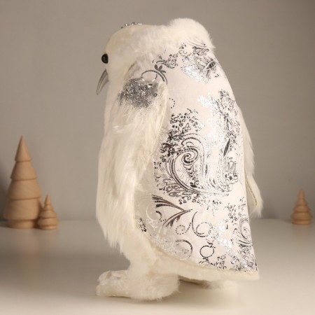 Decor "Penguin in a cape with silver patterns" 19x15x27 cm-2