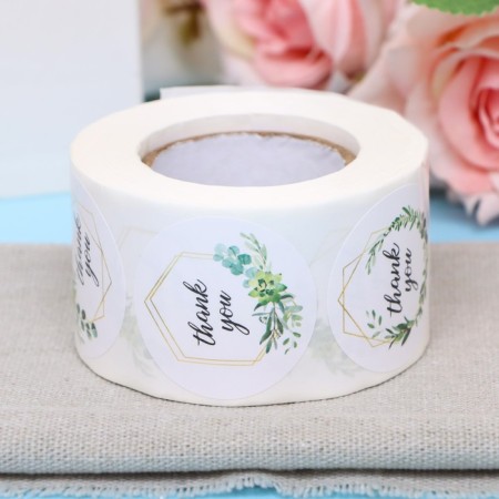 Stickers in the roll "Flower mood", 500 pcs, 3.8 x 3.8 cm-1