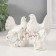 Souvenir Ceramics "White pigeons on a flower tree" with gold, rhinestones