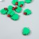 Decor for creativity plastic "Leaf with God's cow with a loop" 0.4x1.6x2 cm