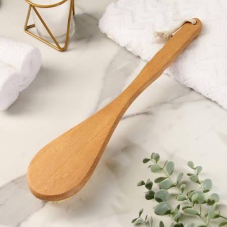 Massage brush with a long handle, artificial bristles "Dobroparov" 38.5cm x 8cm x 4.5cm-6
