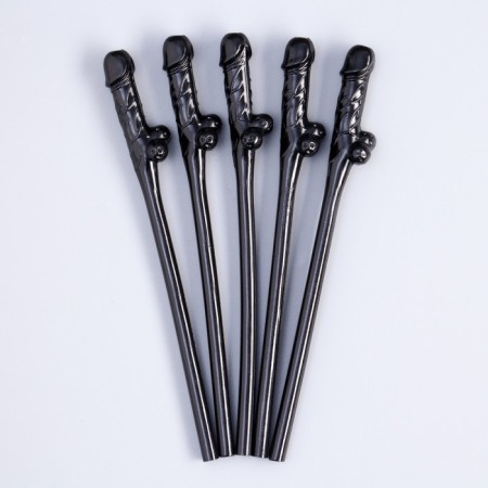 Tubes "Bacheloretteun", plastic, black, 5 pieces
