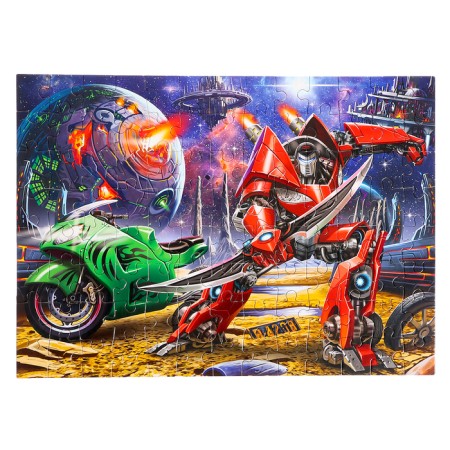 Puzzles 2 in 1 "Transformers and transport No. 1", 104 elements in each puzzle-1