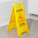 Sign "Wet floor", 61 × 30, plastic, yellow color