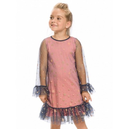 Dress for girls, height 86 cm, gray color