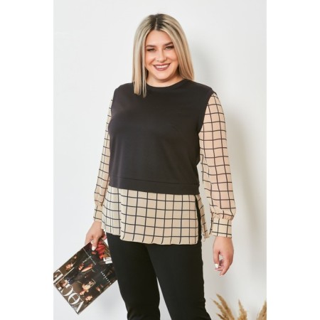 Female jumper, size 56, beige color-2