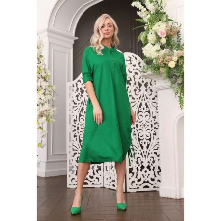 Women's dress, size 46, green color-1