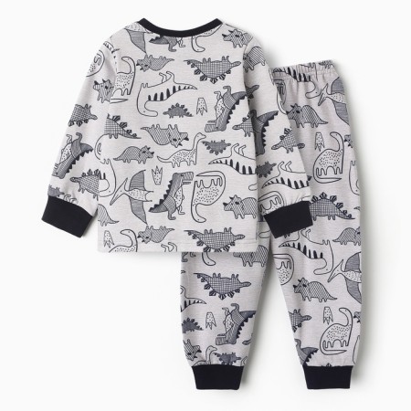 Pajamas for a boy, color gray melange, height 116 cm-10