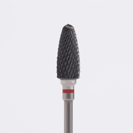 Ceramic milling cutter for “corn manicure”, fine cut, 6 × 15 mm, in a plastic case, black color is black-2