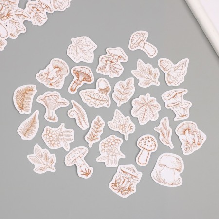 Stickers for creativity "Mushrooms in the autumn forest" set of 46 pcs 6.4x4.4 cm