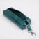 Key of zipper, length 13 cm, ring, carbine, green color