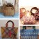 Handles for a bag, 2 pcs, waxed cord/tree, 46.5 × 4 cm, brown color
