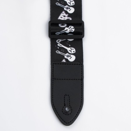 Guitar belt, black, tools, length 60-117 cm, width 5 cm-3