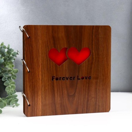 Photo album 30 sheets "Love - Forever" (corners+rings) 26x26x2 cm