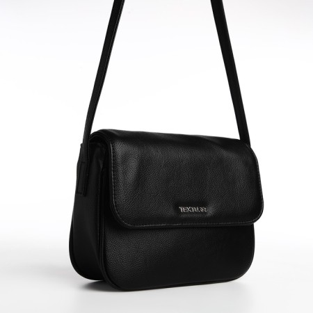 Women's bag Textura, messenger, small size, black color-3