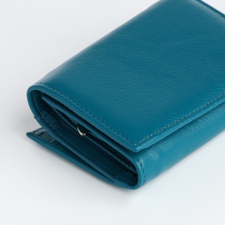 Women's wallet on a magnet, sea wave color-3