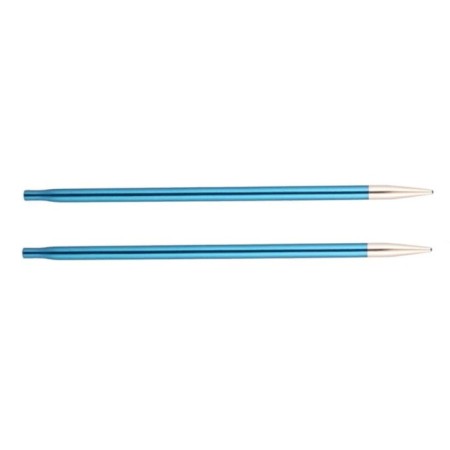 The knitting needles are removable shortened Zing KnitPro, for a cable 20 cm/4.00 mm 47523