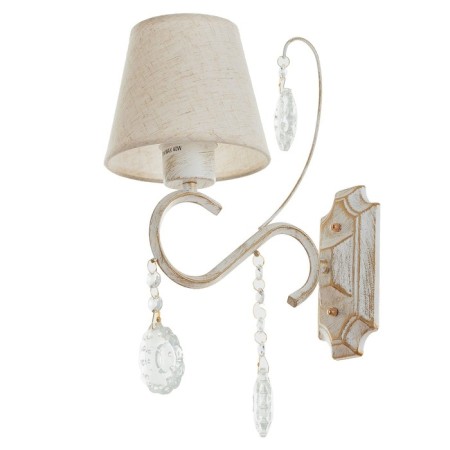 Sconces 06417/1w Wh+GD white/gold/crystal 1x40W E14 25x14x37cm