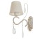 Sconces 06417/1w Wh+GD white/gold/crystal 1x40W E14 25x14x37cm