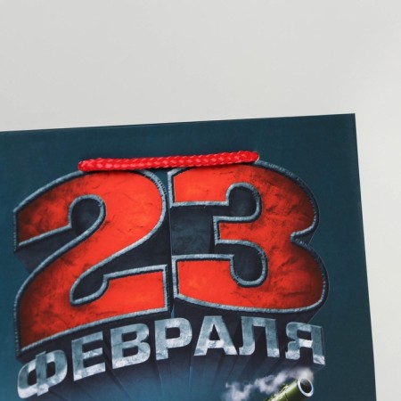 Package Gift Laminated Vertical, Packaging, “Happy Defender Day”, ML 25 x 21 x 8 cm-3