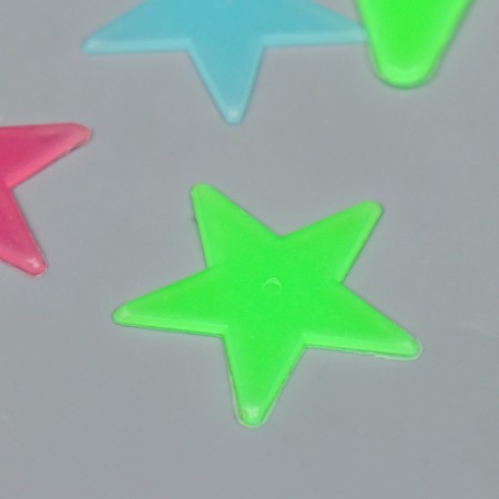 Sticker phosphorus plastic "Stars of different sizes" set 14 pcs 17x12 cm-2