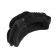 Glasses-mask for motorcycle driving, collapsible, transparent glass, black