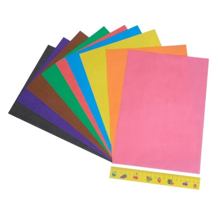 Colored paper A4, 10 sheets, 10 colors "Kalyak-Malyak", in the folder-2